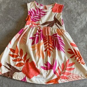 Carter's Tropical Floral Dress in Pink and Orange